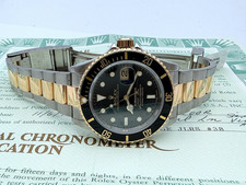 Rolex 1996 Rolex Submariner 16613 /w PAPERS 18K Gold Two Tone Black Dial Automatic