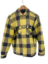 Supreme Long Sleeve Shirt S Cotton YLW Check