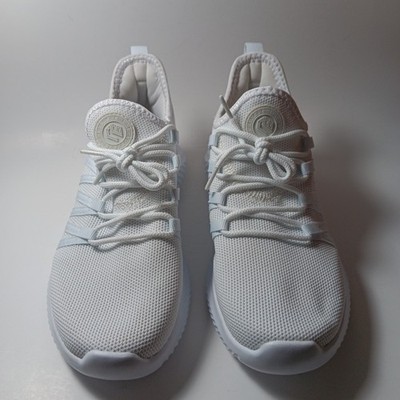 White Knit Athletic Sneakers Casual Walking Shoes Size 6.5
