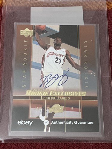 LeBron James [Autograph] #A1 2003 Upper Deck Rookie Exclusives card