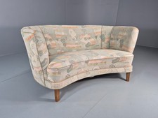 Vintage Two Seater Danish Curved Banana Sofa 1930s Art Deco Retro EB10792 M2SS