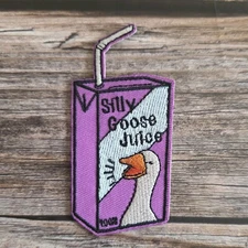 Silly Goose Juice Funny 90'S Y2k Pop Embroidered Iron on Patch