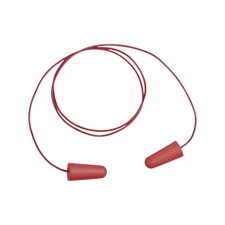 Delta Plus CONICCO200JA Red Corded Polyurethane Earplugs, Dispenser Box of 200