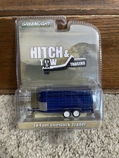 Greenlight Hitch And Tow 14-Foot Livestock Trailer-Blue