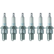 NGK Spark Plug 3130 6-PACK ; BR8EG 14mm Copper Core Nickel, Flat Seat, HR 8