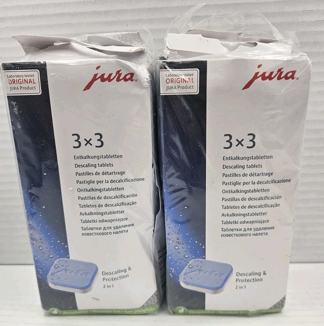  Jura Decalcifying Descaling Tablets 3x3 18 pc Expresso Coffee Machine Cleaner