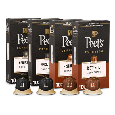Peet'S Coffee, Dark Roast Espresso Capsules Variety Pack, Compatible with Nespre