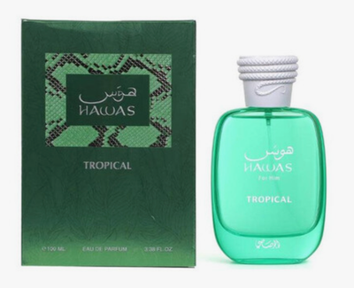 #ad Hawas Tropical by Rasasi 100ml EDP for Men Fresh Long Lasting FAST SHIP $21.99