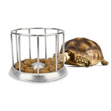 Tortoise Feeding Dish Reptile Water Dish Food Bowl Stainless Steel Feeder for...