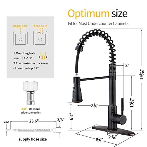 Kitchen Faucet Oil Rubbed Bronze Commercial Kitchen Sink Faucet with Pull Dow... - Picture 10 of 10