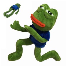 45CM The Sad Frog Magic-Expression Pepe Soft Plush Stuffed Toy Kids Gift