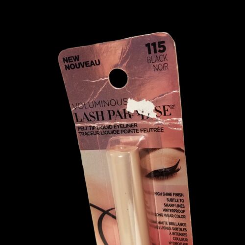 Loreal VOLUMINOUS LASH PARADISE Waterproof Felt Tip Liquid Eyeliner #115 Black - Picture 19 of 24