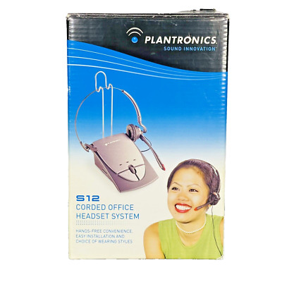 Plantronics - S12 Corded Office Headset System (some wear on headphone)