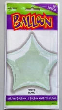 Unique White Star Shape Helium Foil Balloon 20"