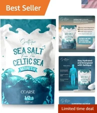 8 oz Celtic Sea Salt - Ultimate Hydration and Digestive Aid for All Skin Types