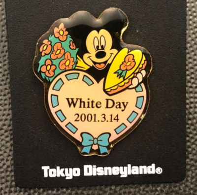Disney pin 5408 Mickey Mouse White Day St Valentines Day TDR Tokyo