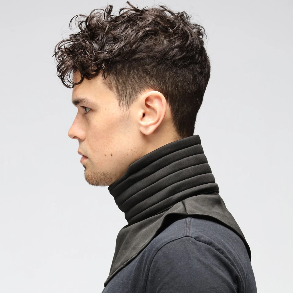 Trooper Neck Seal Costume Cosplay Star Armor Helmet Ribbed Black Gaiter Mask - Image 2 of 4