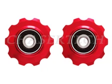 MTB Road Classic Bike Rear Derailleur Jockey Wheel Pulley 10T 6mm Red