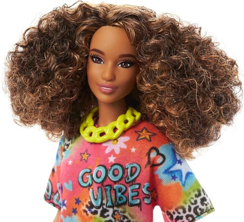 BARBIE FASHIONISTAS PUPPE "GOOD VIBES" Spielpuppe Kinderpuppe / OVP leicht defek - Bild 4 von 5