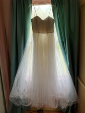 Theia White Tulle Gown Size 10 1295