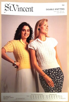 Neu Orig St Vincent Dk Damen Pullover & ärmelloses Oberteil Strickmuster 701