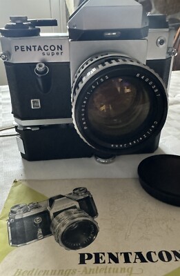 Seltene Pentacon Super Kamera Camera No. 2609 & Carl Zeiss Pancolar 55/1,4 lens