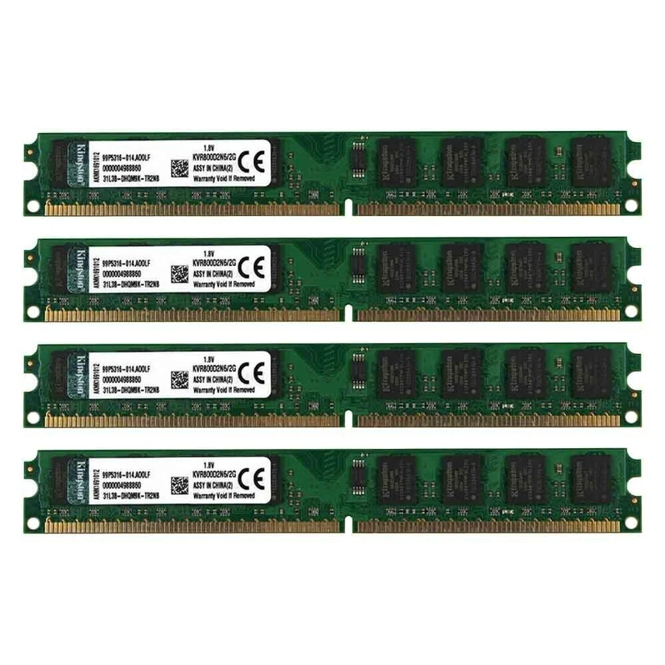 Original Kingston 8GB 4x 2G Desktop Memory DDR2 800Mhz PC2-6400 240pin DIMM RAM - Image 3 of 4