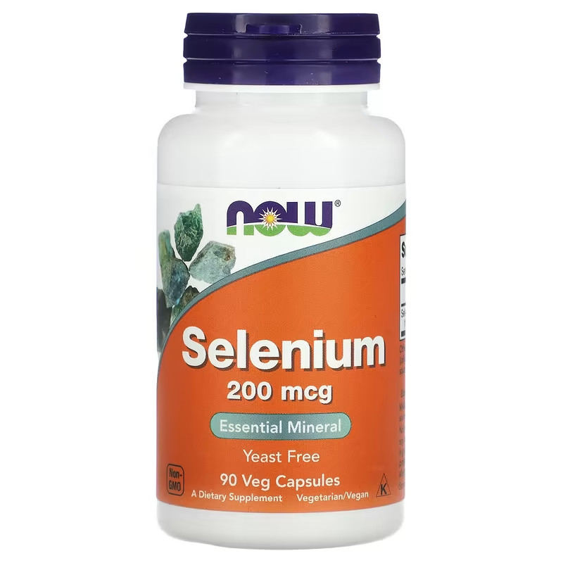 NOW Foods Selenium 200mcg 90 Veg Capsules | Selenium Supplement