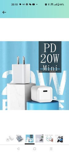 20W USB-C Schnellladegerät, Mini PD Typ-C Netzteil, kleines USB-C Wandladegerät... - Bild 4 von 4