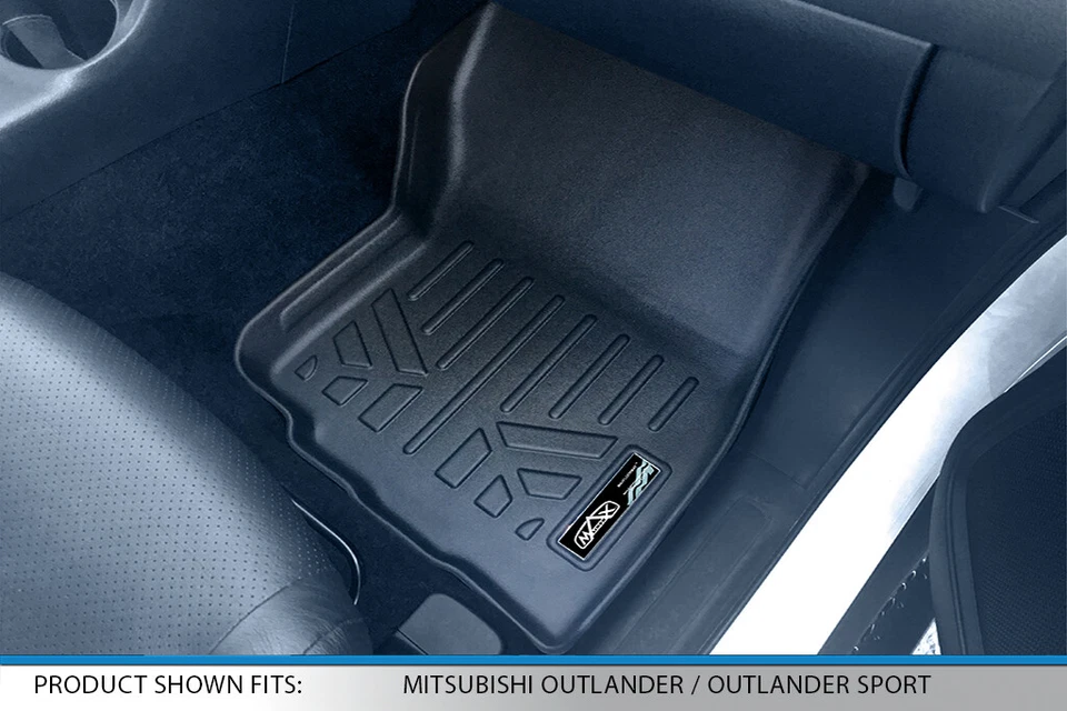 SMARTLINER Floor Mats Cargo Liner Set Black 2014-2021 Outlander No Sport Models — 第 3/4 张图片