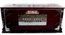 BINA 9 Stopper 3.5 Octaves Multifold Bellow 42 Keys Two Reeds Harmonium with Bag