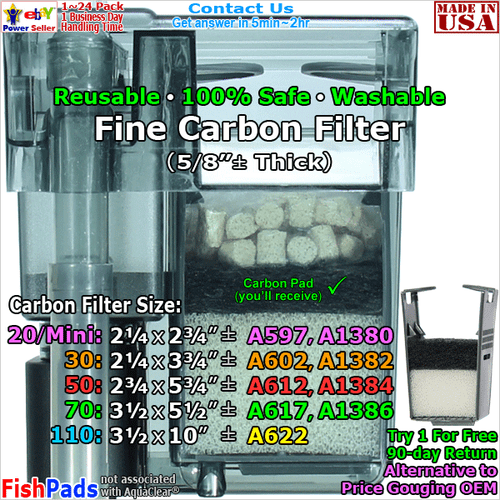 Compatable Filter For Aqua Clear Pouch/Bag 20/Mini,30/150,50/200,70/300,110/500 - Picture 2 of 7
