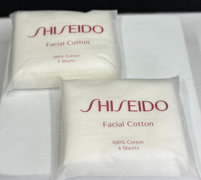 Shiseido Facial Cotton 4 Sheets (Lot of 2) NEW