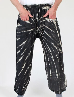 Gebatikte Ballonhosen aus Nepal Einheitsgröße Pluderhose Hippie Handarbeit Nepal - Bild 1 von 4