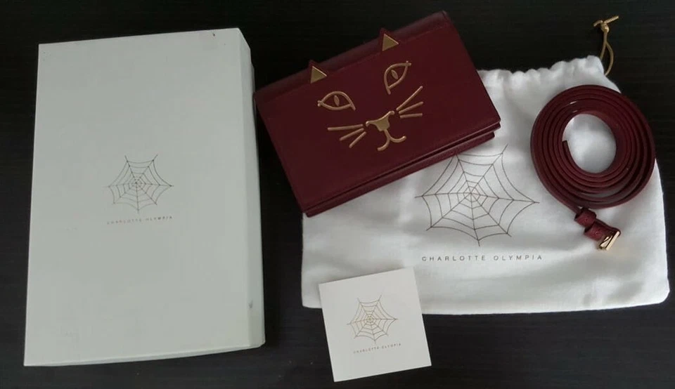 Brand New Charlotte Olympia feline cat purse bag clutch (red) - Image 3 of 4