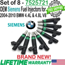 BRAND NEW Genuine Siemens 8 Units Fuel Injectors for 2004, 2005 BMW 745i 4.4L V8