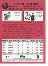 2016 Heritage Baseball Red Back Jesse Hahn Athletics