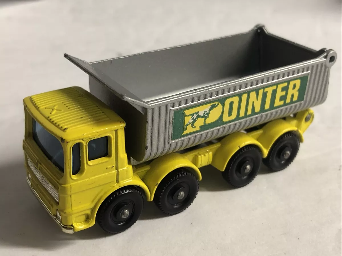 Lesney Matchbox series 51 reg. Black 8 wheel Pointer Tipper Toy dump truck