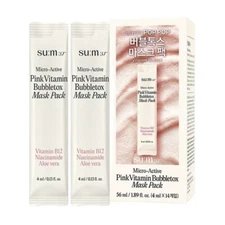 (SU:M 37) Micro-Active Pink Vitamin Bubbletox Mask Pack 1Pack (4mL x 14ea) Stick