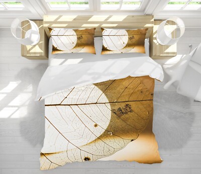 3D Dünne Blätter KEQ1548 Bett Kissenbezüge Quilt Bettdecke Abdeckung Luna