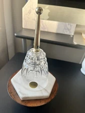 Vintage 7" Princess House Crystal Dinner Bell With Silver Plated Handle