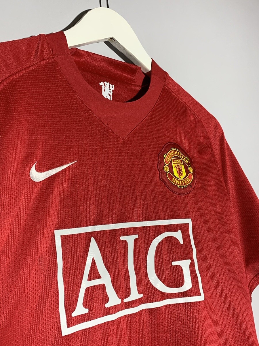 Maillot Domicile MANCHESTER UNITED 2007-2009 #20 SOLSKJAER - Taille L - Occasion Bon état