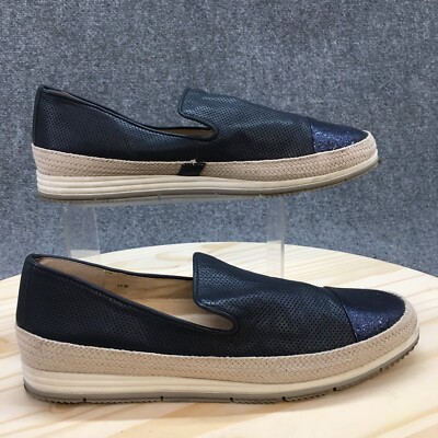 Vaneli Sport Shoes Womens 11 M Cap Toe Loafers Sneakers Espadrille Blue Slip On
