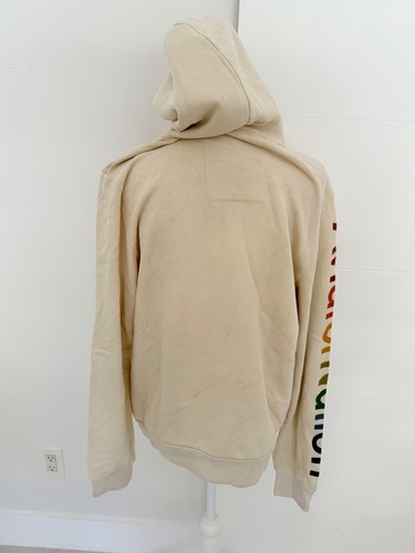 Aviator Nation Beige Hoodie Pullover Sweatshirt Casual Activewear VENICE CA - Picture 5 of 8