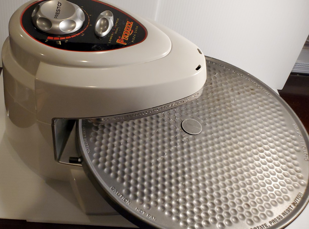 Presto Pizzazz Rotating Pizza Oven Dual Element White Tested Works Well Kitchen