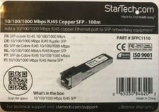 StarTech Gigabit Copper SFP Transceiver Module 1000Base-T, RJ45, (SFPC1110)