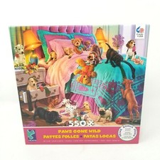 Ceaco Paws Gone Wild Naughty Puppies 550 Piece Jigsaw Puzzle Dogs Game