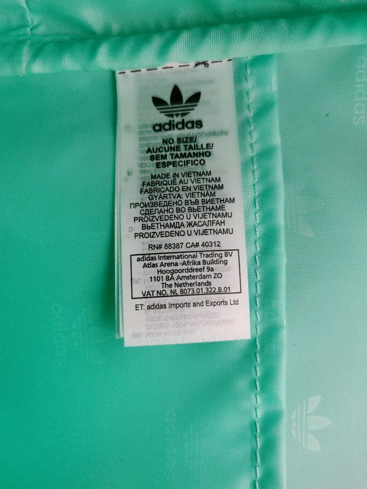 Adidas small Backpack Turquoise Small Logo Casual… - image 9