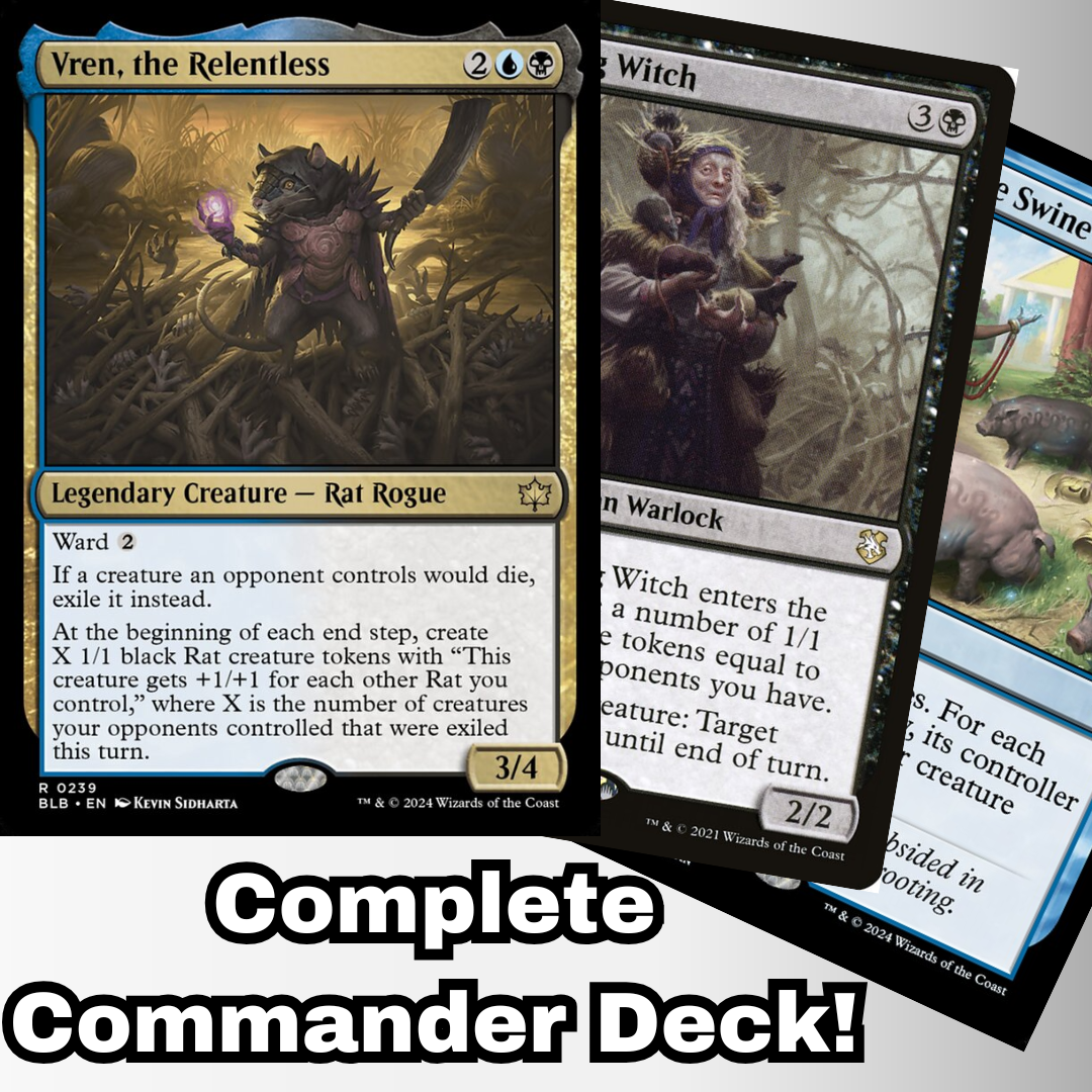 マジック：ザ・ギャザリング Rats/Infect custom MTG commander deck Karumonix, the Rat King Commander Deck RATS EDH Ready-to