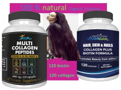 HAIR NAIL capsules  kit 240 Para Hacer growth Cabello Mas Rapido piel Uñas Pelo